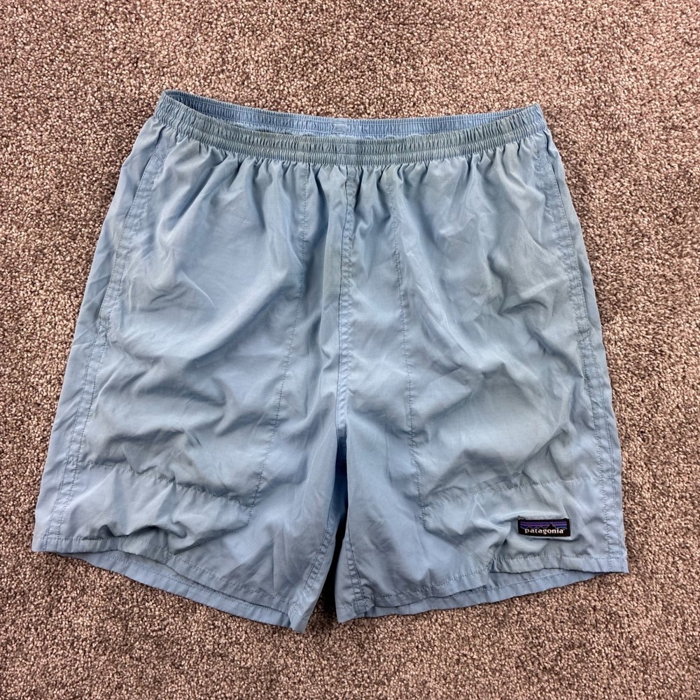 Patagonia Baggies Lights Shorts Mens M Blue Nylon 7 Inch Inseam 58046
